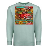 Seafoam western farm truck seamless pattern Premium Sweatshirt - HRA Design Shop