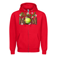 Red blessed mom with tennis and daisy Zipper Hoodie - texasbilliewilder