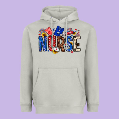 American Nurse Heavyweight Hoodie Designed By Neo Western