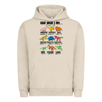Pigment French Oak god says i am dinosaurs handsome Urban Hoodie - MaliasSmallBusiness