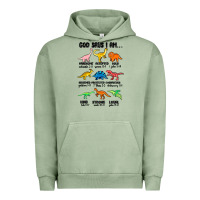 Pigment Oil Green god says i am dinosaurs handsome Urban Hoodie - MaliasSmallBusiness