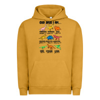 Pigment Peanut Butter god says i am dinosaurs handsome Urban Hoodie - MaliasSmallBusiness