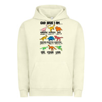 Pigment Pistachio god says i am dinosaurs handsome Urban Hoodie - MaliasSmallBusiness