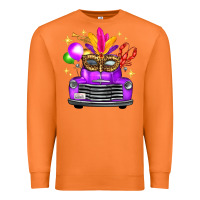 Mardi Gras Truck Leopard Mask Premium Sweatshirt | Teevron