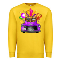 Lemon mardi gras truck leopard mask Premium Sweatshirt - FaDigitalArtStudio