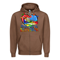 Chestnut different is beautiful Zipper Hoodie - Zillion Design Studio