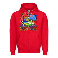 Red different is beautiful Zipper Hoodie - Zillion Design Studio