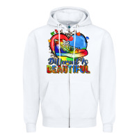 White different is beautiful Zipper Hoodie - Zillion Design Studio