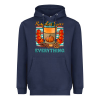Navy pumpkin spice everything Heavyweight Hoodie - HRA Design Shop