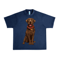 Navy chocolate lab labrador retriever Urban Heavy Tee - Artiststas