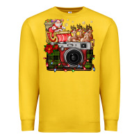 Lemon Christmas Santa Vintage Camera Premium Sweatshirt - FaDigitalArtStudio