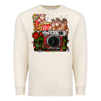 Sandshell Christmas Santa Vintage Camera Premium Sweatshirt - FaDigitalArtStudio