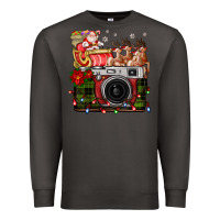 Smoke Christmas Santa Vintage Camera Premium Sweatshirt - FaDigitalArtStudio