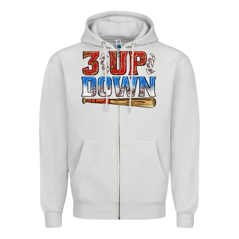 3 Up 3 Down Baseball Zipper Hoodie by texasbilliewilder | Teevron