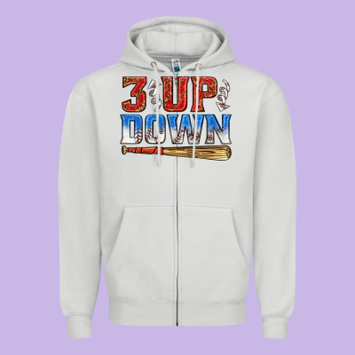 Zipper Hoodie 3 up 3 down baseball