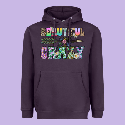 Beautiful Crazy Heavyweight Hoodie Designed By Cowhidedigitalart