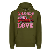 Army Green loads of love truck Premium Hoodie - BarkalooDesign
