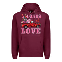 Burgundy loads of love truck Premium Hoodie - BarkalooDesign