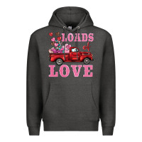 Charcoal Heather loads of love truck Premium Hoodie - BarkalooDesign