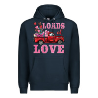 Navy loads of love truck Premium Hoodie - BarkalooDesign
