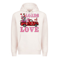 Pale Pink loads of love truck Premium Hoodie - BarkalooDesign