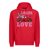 Red loads of love truck Premium Hoodie - BarkalooDesign