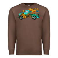 Chestnut farm truck with sunflower Premium Sweatshirt - HRA Design Shop