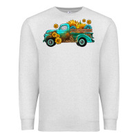 Oatmeal Heather farm truck with sunflower Premium Sweatshirt - HRA Design Shop