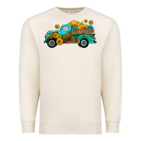 Sandshell farm truck with sunflower Premium Sweatshirt - HRA Design Shop