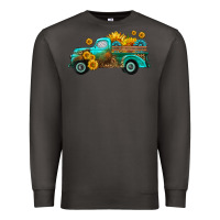 Smoke farm truck with sunflower Premium Sweatshirt - HRA Design Shop