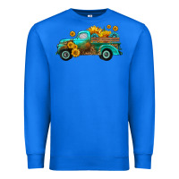 True Royal farm truck with sunflower Premium Sweatshirt - HRA Design Shop