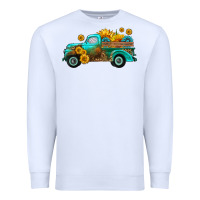 Farm Truck With Sunflower Premium Sweatshirt | Teevron