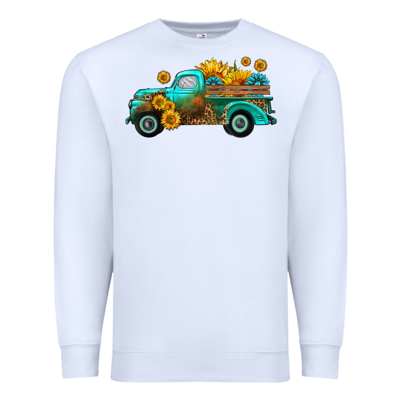 Farm Truck With Sunflower Premium Sweatshirt by HRA Design Shop | Teevron