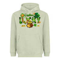 Matcha feeling lucky Heavyweight Hoodie - FaDigitalArtStudio