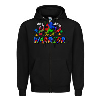 Black dad of a warrior Zipper Hoodie - Zillion Design Studio