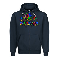 Navy dad of a warrior Zipper Hoodie - Zillion Design Studio