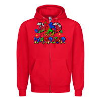 Red dad of a warrior Zipper Hoodie - Zillion Design Studio