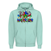 Seafoam dad of a warrior Zipper Hoodie - Zillion Design Studio