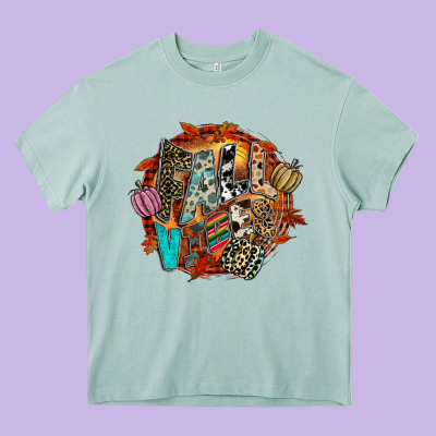 Fall Vibes Heavy Core Tee Designed By Cowhidedigitalart