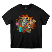 Black Fall Vibes Heavy Core Tee - CowhideDigitalArt