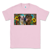 Bubblegum Pink Heifers With Sunflowers And Leopard Classic Tee - RanaPortraitStore