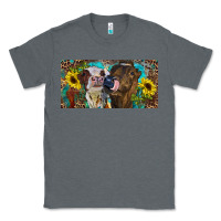 Charcoal Heather Heifers With Sunflowers And Leopard Classic Tee - RanaPortraitStore