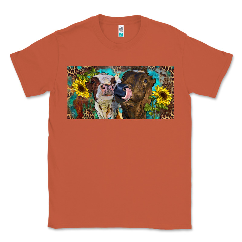 Heifers With Sunflowers And Leopard Classic Tee by RanaPortraitStore | Teevron