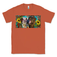 Copper Heifers With Sunflowers And Leopard Classic Tee - RanaPortraitStore