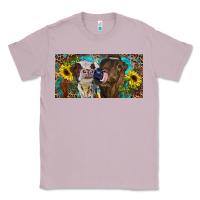 Lilac Heifers With Sunflowers And Leopard Classic Tee - RanaPortraitStore