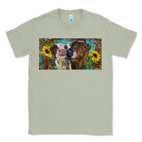 Matcha Heifers With Sunflowers And Leopard Classic Tee - RanaPortraitStore