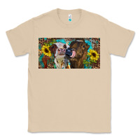 Mushroom Heifers With Sunflowers And Leopard Classic Tee - RanaPortraitStore