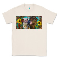 Natural Heifers With Sunflowers And Leopard Classic Tee - RanaPortraitStore