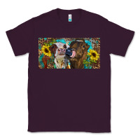 Plum Heifers With Sunflowers And Leopard Classic Tee - RanaPortraitStore