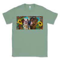 Sage Heifers With Sunflowers And Leopard Classic Tee - RanaPortraitStore